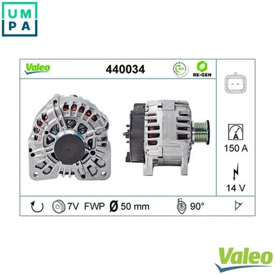 ALTERNATOR 440034 FOR RENAULT DUSTER/SUV LAGUNA/II/Grandtour/Sport/Tourer VEL - Image 1 of 4