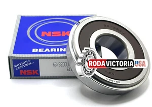 RODAMIENTO DE BOLAS NSK 63/32 DDU NR, SELLADO DE GOMA + ANILLO A PRESIÓN 32x75x20mm 63/32 2RSRNR - Imagen 1 de 5