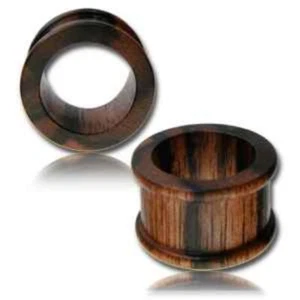 PAAR DOPPELFACKEL EISEN HOLZSTECKER TOP MÜTZE TUNNEL MESSGERÄTE BIO STECKER - Bild 1 von 1