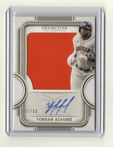 YORDAN ALVAREZ - ASTROS - 2022 DEFINITIVE - JUMBO PATCH AUTO #'d 07/50 - KILLER! - Picture 1 of 2