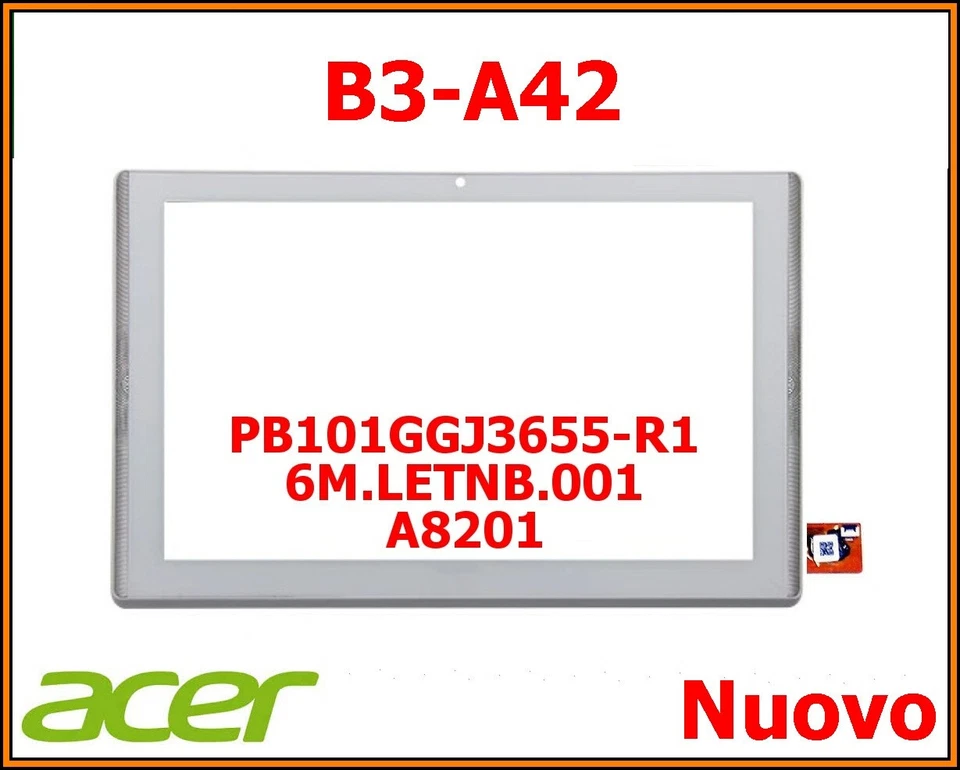 Acer KD101N55-40NA-A22 Schermo LCD con Vetro Touchscreen per Acer Iconia One 10