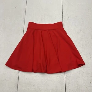 Comfyouth Red Casual Mini Flare Pleated Skater Skort Girls Size Small NEW - Picture 1 of 5