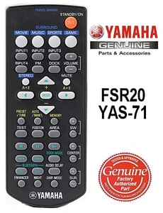New Genuine OEM Yamaha FSR20 WP08290 Remote Control Sound Bar YAS-71 SPK CU - Picture 1 of 3