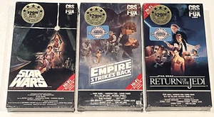 STAR WARS VHS TRILOGY EARLY SEALED EMPIRE JEDI - Bild 1 von 13