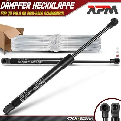 2x Gasfeder Dämpfer Heckklappe 400N 500mm für VW Polo 9N BJ 2001-2009 Schrägheck - Bild 1 von 4