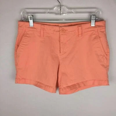 Victoria's Secret Chino Shorts Womens 6 Orange Cotton Blend Casual Summer Boho - Image 1 of 4