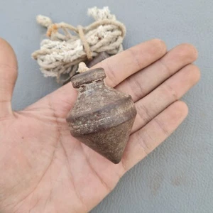 Original Large antique vintage iron plumb bob leveling measuring carpenter tool - Picture 1 of 9