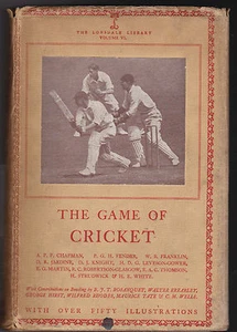 Lonsdale Library Vol VI in Scarce Dustwrapper - CRICKET - 1st 1930 - PGH Fender - Imagen 1 de 4