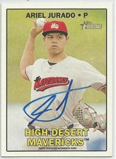 Ariel Jurado Texas Rangers 2016 Topps Heritage Minors Real One Autograph