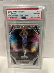 2019-20 Panini Fast Break Prizm Fireworks #27 RJ Barrett RC Rookie PSA 10 F5 - Picture 1 of 3