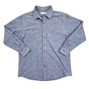 Ratio Clothing Button Up Shirt Men's XL Light Blue Long Sleeve Made In USA - Picture 1 of 15