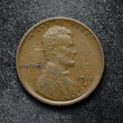 1915-D Lincoln Wheat Cent Damaged (bb11470) Cover