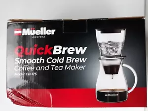 Mueller Quick Brew Smooth Cold Brew Coffee and Tea Maker Model CB-175, NIB NEW! - Picture 1 of 3