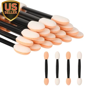Eyeshadow Applicators, 50Pcs Disposable Dual Sides Eye Shadow, Eye Shadow Bru... - Picture 1 of 12