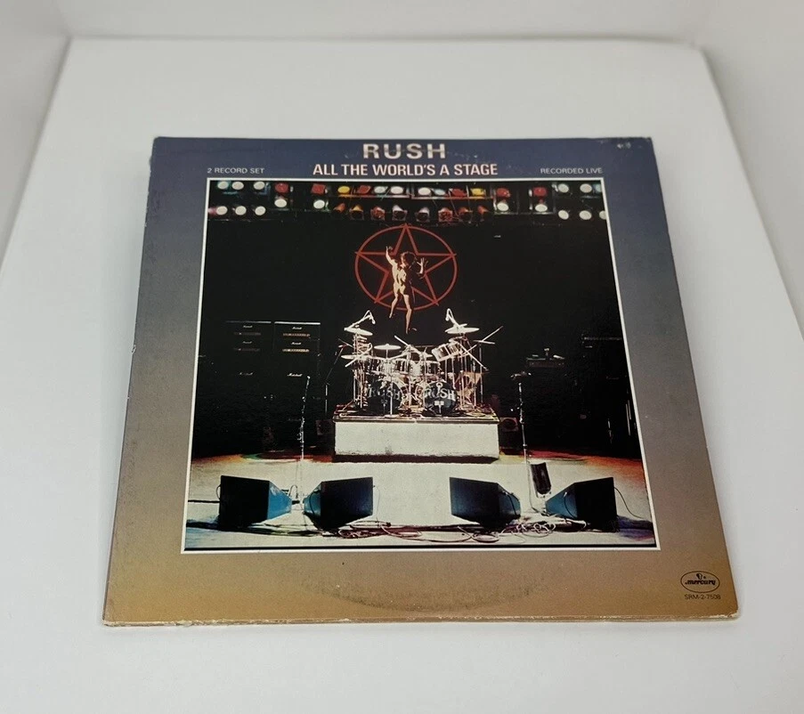 Rush – All The World's A Stage LP vinyl US SRM-2-7508 first press 1976 Double LP - Image 1 of 3