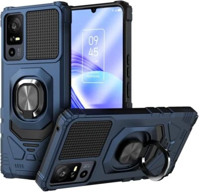 ROME TECH For TCL 40 XE 5G Hybrid Magnetic Ring Kickstand Case Heavy Duty Military Cover