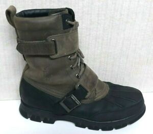 POLO RALPH LAUREN - VARICK - Men's FASHION Boots - OLIVE Leather - Size 9.5