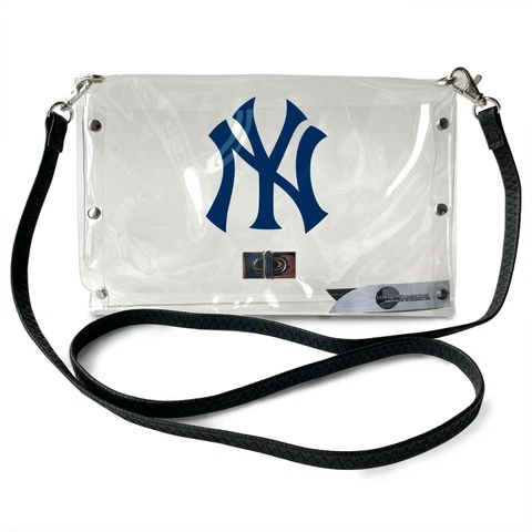 New York Yankees Clear Envelope Purse, MLB Crossbody Stadium Approved Cover