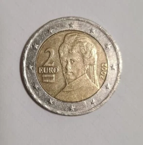 A REAL RARE 2002 CIRCULATED 2 EURO COIN - Picture 1 of 3
