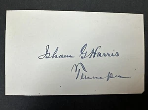 Konföderierter Gouverneur Tennessee ISHAM HARRIS signed Autogramm Bürgerkrieg Unterschrift - Bild 1 von 2