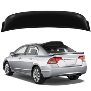 JDM Glossy Black Rear Roof Window Visor Vent For Fot 2006-2011 Honda Civic Sedan - Picture 1 of 16