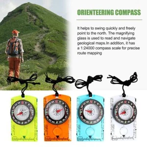 Compass Ruler Magnifying Scale Hiking Camping Boating Map Orienteering X9U0 V8J0 - Picture 1 of 13