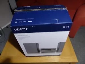 Denon D-T1 HIFI System, CD Player, FM Radio,& Bluetooth With Box,Remote Control - Picture 1 of 23