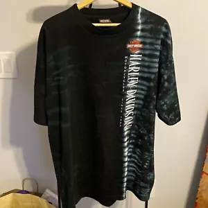Vintage 90s Harley Davidson T-Shirt Large Black Cotton Made In USA Single Stitch - Bild 1 von 5