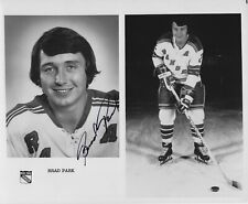 Brad Park Autographed Signed 8x10 RARE NY Rangers Press Photo NHL - HOF - w/COA