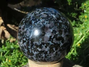 Esferas de índigo gabbro pulidas de Madagascar - Imagen 1 de 6