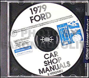 1979 Lincoln Repair Shop Manual CD Continental Town Car Mark V Versailles 79