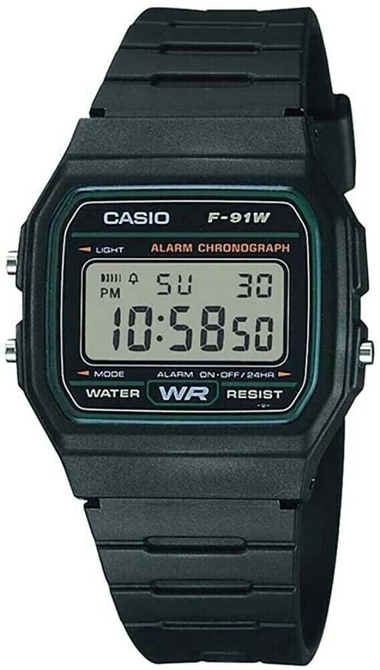 Casio Digital Classic Sports Chronograph Alarm Stopwatch F-91W-3DG Men's Watch  - image 1 of 4
