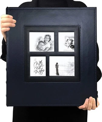 Álbum De Fotos Fotos Paginas Negras Funda De Cuero De Gran Capacidad Foto 1 de 4
