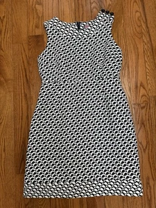 Vineyard Vines marineblau weiß ärmelloses Kleid abstrakt Fisch Größe 10 - Bild 1 von 5