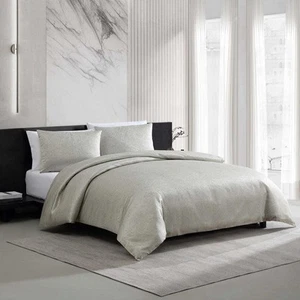 Gesprenkeltes Satingewebe 4-teiliges Taupe Satingewebe King/Groß Bettwäscheset - Bild 1 von 8