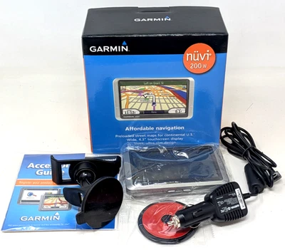 Vintage 2008 Garmin Nuvi 200W Navteq GPS Navigation Touchscreen Street Maps Unit - Image 1 of 4