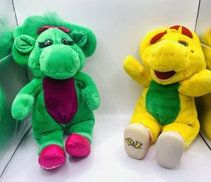 VINTAGE BARNEY’S FRIEND BJ & BABY BOP DIE DINOSAURIER WEICHES SPIELZEUG - Bild 1 von 9