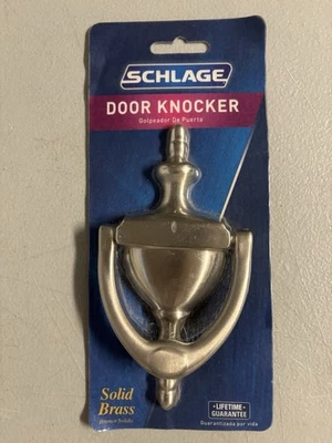 Golpeador de puerta Schlage latón macizo (latón brillante) SC-3125-605 Foto 1 de 4