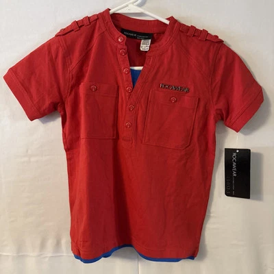 Rocawear Niños Talla 5/6 M Nuevo Rojo Con Azul Nuevo Con Etiquetas Foto 1 de 4