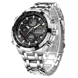 Armbanduhr für Herren, Schwerer Chronograph aus Edelstahl, wasserdicht, mit - Bild 1 von 7