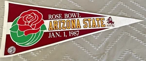 Banderín deportivo Rose Bowl 1987. Arizona State 29,5"" de largo - Imagen 1 de 7