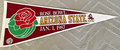 1987 Rose Bowl Sports Pennant. Arizona State 29.5 “ Long - Image 1 of 4