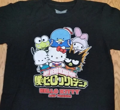 My Hero Academia t-shirt Hello Kitty and Friends (S) Black Color, Logo on Front - Image 1 of 2