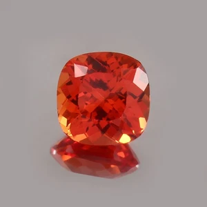 AAA Natural Flawless Ceylon Orange Sapphire Cushion Loose Gemstone Cut 6.70 Ct - Picture 1 of 5