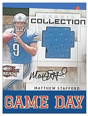 Mathew Stafford Rookie 2009 Panini Threads Duel Swatch /Signed 22/50 SP Rookie - Image 1 of 4