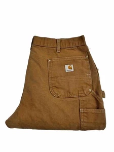 Carhartt Brown Jeans 40x30 (meas. 37x23) Original Fit double Knee USA Union Made - Picture 1 of 17