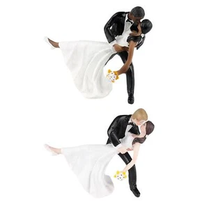 Miniature Scene People Wedding Cake Toppers Hand Painted Decoration Ornament - Picture 1 of 7