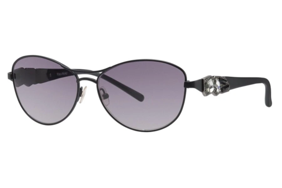 Nuevas gafas de sol Vera Wang Lourdes Pilot negras auténticas con bolsa de transporte Foto 1 de 1