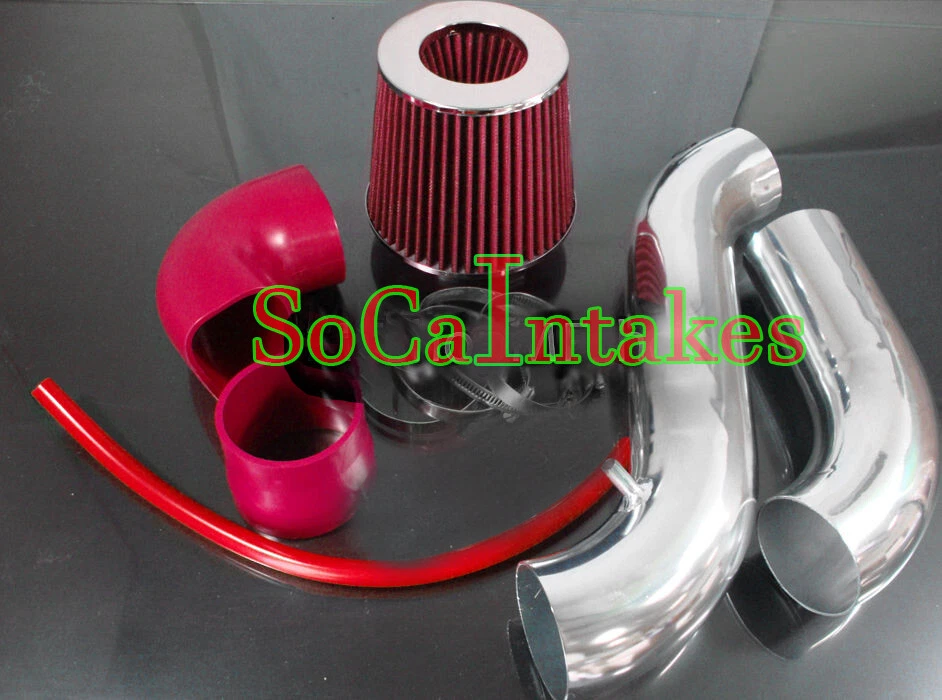 Kit y filtro de admisión de aire frío rojo de 2 piezas para 05-10 Chrysler 300 Touring/Limited 3,5 V6 Foto 1 de 1