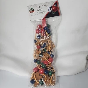 Yule Rite pan de jengibre de madera para hombres guirnalda de cuentas de 9 ft - Imagen 1 de 4